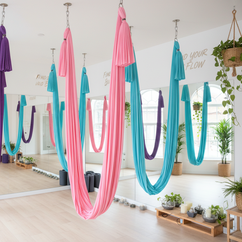 excellent. now shift the angle so there isn't a big blank gap in the middle. and have some decorations and plants in the studio. and mirrors.